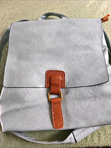 Damen rucksack grau kunstleder - rucksack,
