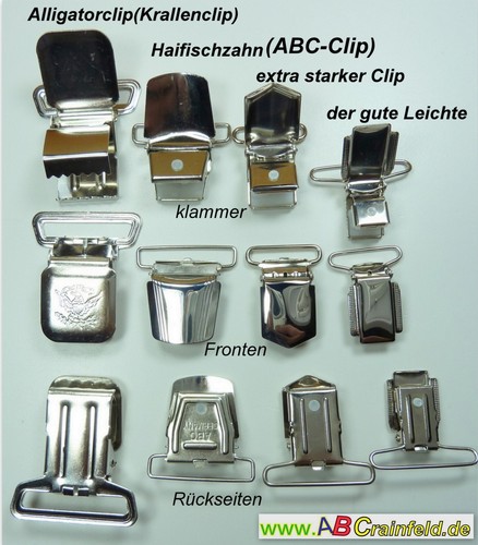 Hosenträgerclips extra stark